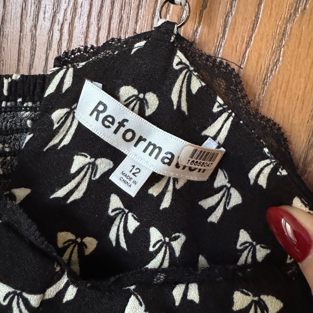 Reformation | Pennington Bow Dress | Size 12 - Picture 4 of 4